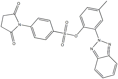 2-(2H-1,2,3-benzotriazol-2-yl)-4-methylphenyl 4-(2,5-dioxo-1-pyrrolidinyl)benzenesulfonate 化学構造式