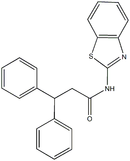 N-(1,3-benzothiazol-2-yl)-3,3-diphenylpropanamide Struktur