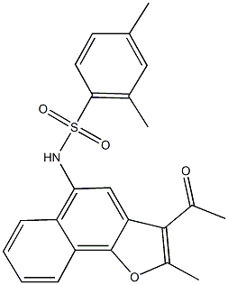 N-(3-acetyl-2-methylnaphtho[1,2-b]furan-5-yl)-2,4-dimethylbenzenesulfonamide Structure