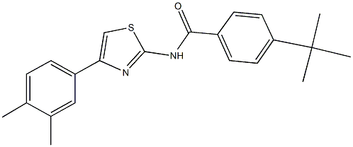 4-tert-butyl-N-[4-(3,4-dimethylphenyl)-1,3-thiazol-2-yl]benzamide Structure