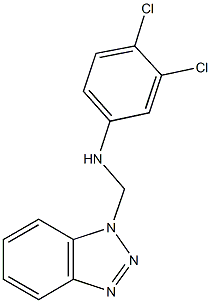 N-(1H-1,2,3-benzotriazol-1-ylmethyl)-3,4-dichloroaniline Structure