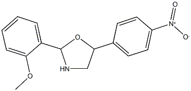 5-{4-nitrophenyl}-2-(2-methoxyphenyl)-1,3-oxazolidine Structure