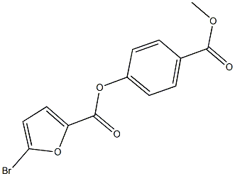 4-(methoxycarbonyl)phenyl 5-bromo-2-furoate Struktur