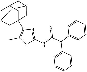 N-[4-(1-adamantyl)-5-methyl-1,3-thiazol-2-yl]-2,2-diphenylacetamide Struktur