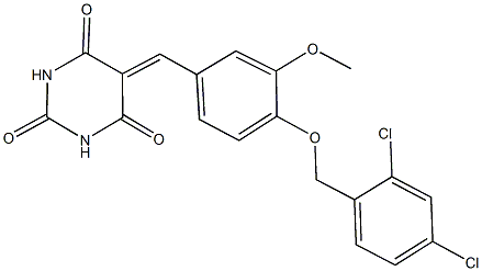 5-{4-[(2,4-dichlorobenzyl)oxy]-3-methoxybenzylidene}-2,4,6(1H,3H,5H)-pyrimidinetrione