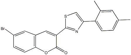 313687-50-2 6-bromo-3-[4-(2,4-dimethylphenyl)-1,3-thiazol-2-yl]-2H-chromen-2-one