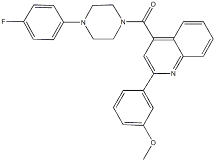 4-{[4-(4-fluorophenyl)-1-piperazinyl]carbonyl}-2-(3-methoxyphenyl)quinoline Structure