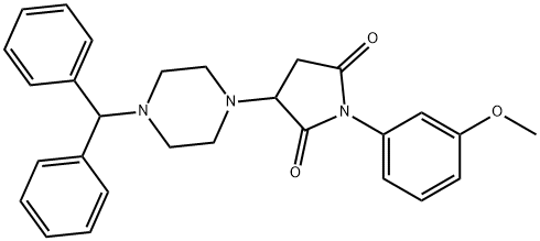 3-(4-benzhydryl-1-piperazinyl)-1-(3-methoxyphenyl)-2,5-pyrrolidinedione|