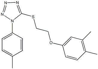 313961-25-0 5-{[2-(3,4-dimethylphenoxy)ethyl]sulfanyl}-1-(4-methylphenyl)-1H-tetraazole