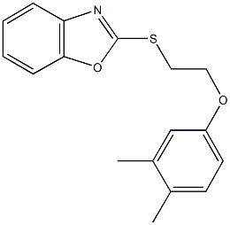 2-{[2-(3,4-dimethylphenoxy)ethyl]sulfanyl}-1,3-benzoxazole Structure
