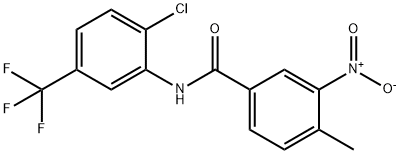 N-[2-chloro-5-(trifluoromethyl)phenyl]-3-nitro-4-methylbenzamide,313981-37-2,结构式