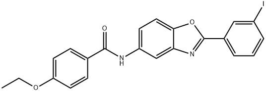 4-ethoxy-N-[2-(3-iodophenyl)-1,3-benzoxazol-5-yl]benzamide Struktur