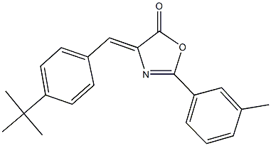 4-(4-tert-butylbenzylidene)-2-(3-methylphenyl)-1,3-oxazol-5(4H)-one Struktur