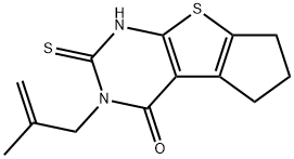 3-(2-methyl-2-propenyl)-2-sulfanyl-3,5,6,7-tetrahydro-4H-cyclopenta[4,5]thieno[2,3-d]pyrimidin-4-one,314041-98-0,结构式