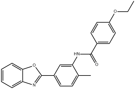 N-[5-(1,3-benzoxazol-2-yl)-2-methylphenyl]-4-(ethyloxy)benzamide,314047-70-6,结构式