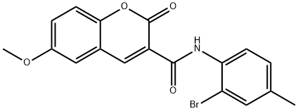 N-(2-bromo-4-methylphenyl)-6-methoxy-2-oxo-2H-chromene-3-carboxamide Structure