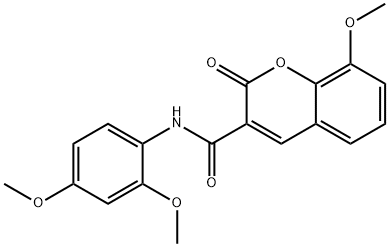 N-(2,4-dimethoxyphenyl)-8-methoxy-2-oxo-2H-chromene-3-carboxamide Structure