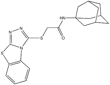 N-(1-adamantyl)-2-([1,2,4]triazolo[3,4-b][1,3]benzothiazol-3-ylsulfanyl)acetamide Struktur