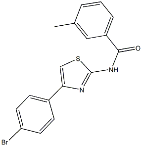 N-[4-(4-bromophenyl)-1,3-thiazol-2-yl]-3-methylbenzamide Struktur