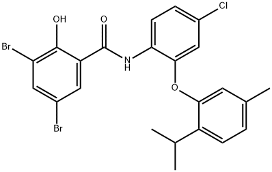 3,5-dibromo-N-[4-chloro-2-(2-isopropyl-5-methylphenoxy)phenyl]-2-hydroxybenzamide|