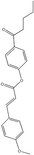 4-pentanoylphenyl 3-(4-methoxyphenyl)acrylate Structure