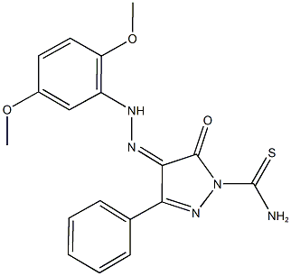 4-[(2,5-dimethoxyphenyl)hydrazono]-5-oxo-3-phenyl-4,5-dihydro-1H-pyrazole-1-carbothioamide|