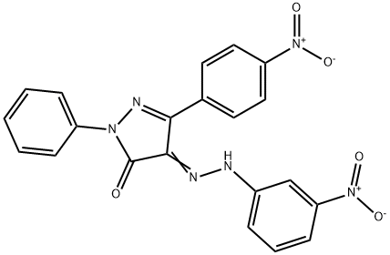 3-{4-nitrophenyl}-1-phenyl-1H-pyrazole-4,5-dione 4-({3-nitrophenyl}hydrazone),314761-08-5,结构式