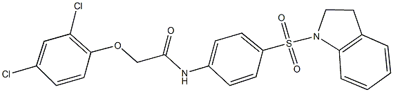 2-(2,4-dichlorophenoxy)-N-[4-(2,3-dihydro-1H-indol-1-ylsulfonyl)phenyl]acetamide,314764-10-8,结构式