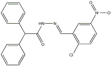 N'-{2-chloro-5-nitrobenzylidene}-2,2-diphenylacetohydrazide,314764-90-4,结构式