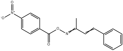 4-phenyl-3-buten-2-one O-{4-nitrobenzoyl}oxime Struktur