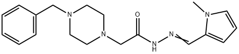 2-(4-benzyl-1-piperazinyl)-N'-[(1-methyl-1H-pyrrol-2-yl)methylene]acetohydrazide,315183-24-5,结构式