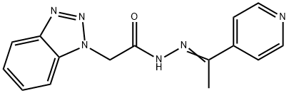 2-(1H-1,2,3-benzotriazol-1-yl)-N'-[1-(4-pyridinyl)ethylidene]acetohydrazide Structure