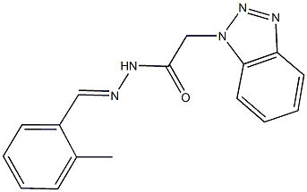 2-(1H-1,2,3-benzotriazol-1-yl)-N'-(2-methylbenzylidene)acetohydrazide Structure