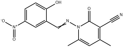 315248-70-5 1-({2-hydroxy-5-nitrobenzylidene}amino)-4,6-dimethyl-2-oxo-1,2-dihydropyridine-3-carbonitrile