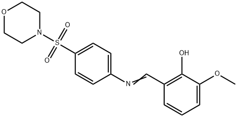 2-methoxy-6-({[4-(4-morpholinylsulfonyl)phenyl]imino}methyl)phenol,315249-15-1,结构式