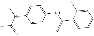 N-{4-[acetyl(methyl)amino]phenyl}-2-iodobenzamide Struktur