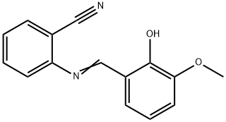 2-[(2-hydroxy-3-methoxybenzylidene)amino]benzonitrile Structure