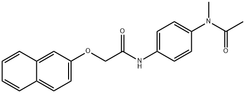 N-{4-[acetyl(methyl)amino]phenyl}-2-(2-naphthyloxy)acetamide Structure
