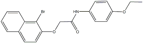 2-[(1-bromo-2-naphthyl)oxy]-N-(4-ethoxyphenyl)acetamide,315676-05-2,结构式