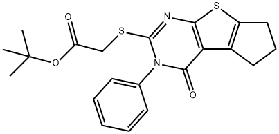 315710-90-8 tert-butyl [(4-oxo-3-phenyl-3,5,6,7-tetrahydro-4H-cyclopenta[4,5]thieno[2,3-d]pyrimidin-2-yl)sulfanyl]acetate