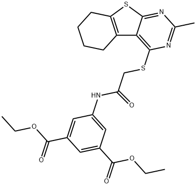 315711-59-2 diethyl 5-({[(2-methyl-5,6,7,8-tetrahydro[1]benzothieno[2,3-d]pyrimidin-4-yl)sulfanyl]acetyl}amino)isophthalate