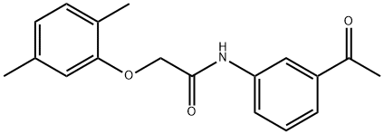 N-(3-acetylphenyl)-2-(2,5-dimethylphenoxy)acetamide Structure