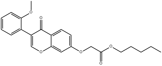pentyl {[3-(2-methoxyphenyl)-4-oxo-4H-chromen-7-yl]oxy}acetate Struktur