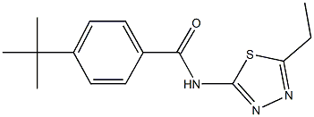 4-tert-butyl-N-(5-ethyl-1,3,4-thiadiazol-2-yl)benzamide Struktur