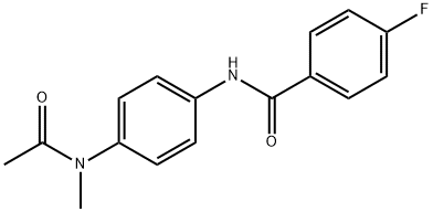 N-{4-[acetyl(methyl)amino]phenyl}-4-fluorobenzamide Struktur