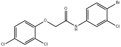 N-(4-bromo-3-chlorophenyl)-2-(2,4-dichlorophenoxy)acetamide Struktur