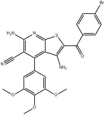 316360-16-4 3,6-diamino-2-(4-bromobenzoyl)-4-(3,4,5-trimethoxyphenyl)thieno[2,3-b]pyridine-5-carbonitrile
