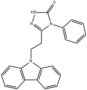 5-[2-(9H-carbazol-9-yl)ethyl]-4-phenyl-4H-1,2,4-triazole-3-thiol Structure