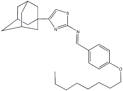 N-[4-(1-adamantyl)-1,3-thiazol-2-yl]-N-[4-(octyloxy)benzylidene]amine Structure