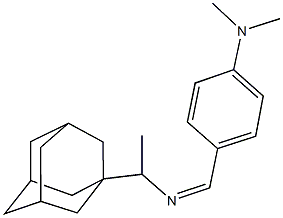 N-[1-(1-adamantyl)ethyl]-N-[4-(dimethylamino)benzylidene]amine Struktur